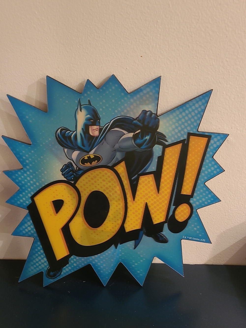 Marvel Blue & Yellow POW! Comic Style Wall Art